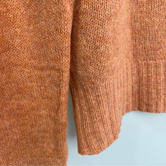 [L] Vintage Murray Brothers Scottish Wool Knit Sweater Orange & Brown 70s Print - Picture 10 of 15